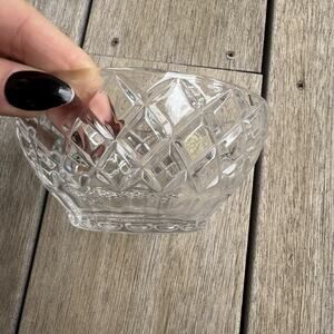 Lenox Fine Crystal Bowl Diamond Pattern Made In Czech Republic